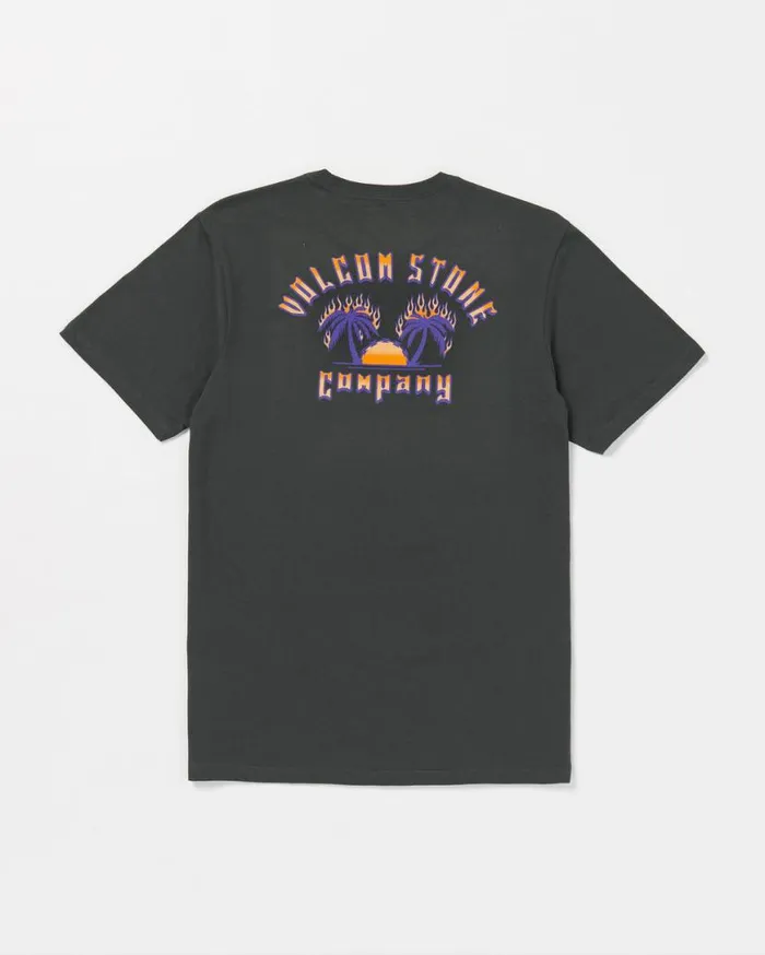 Inflames Short Sleeve Tee 8211 Stealth Mens Volcom Tops and Tees