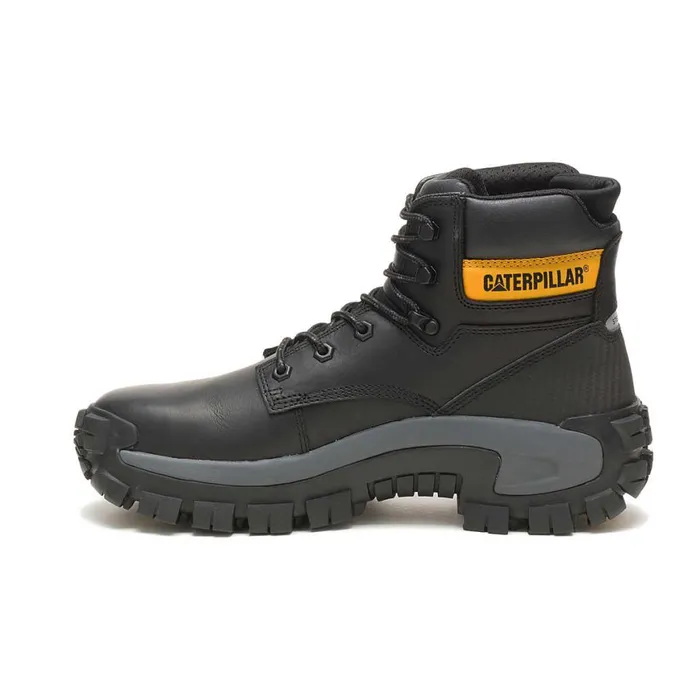 Invader Hi Steel Toe Work Boot Black Men Cat Footwear Boots