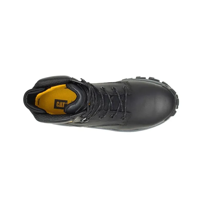 Invader Hi Steel Toe Work Boot Black Men Cat Footwear Boots