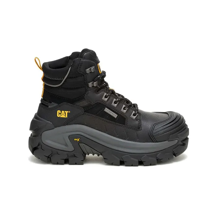 Invader Max Waterproof Composite Toe Work Boot Black Men Cat Footwear Boots