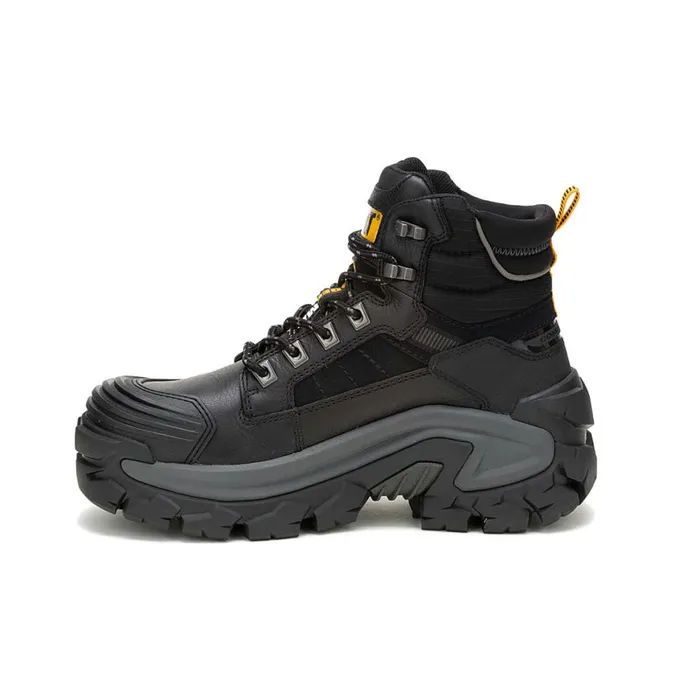Invader Max Waterproof Composite Toe Work Boot Black Men Cat Footwear Boots