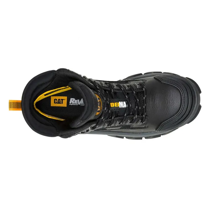 Invader Max Waterproof Composite Toe Work Boot Black Men Cat Footwear Boots