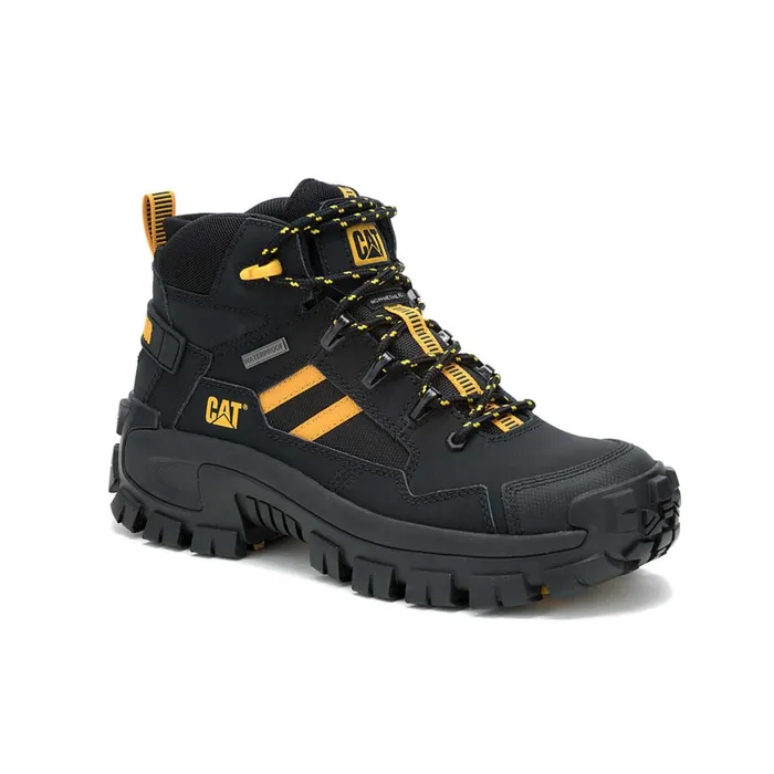 Invader Mid Vent Waterproof Composite Toe Work Boot Black Men Cat Footwear Boots