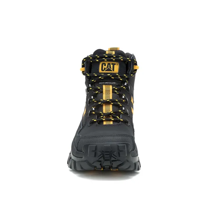 Invader Mid Vent Waterproof Composite Toe Work Boot Black Men Cat Footwear Boots