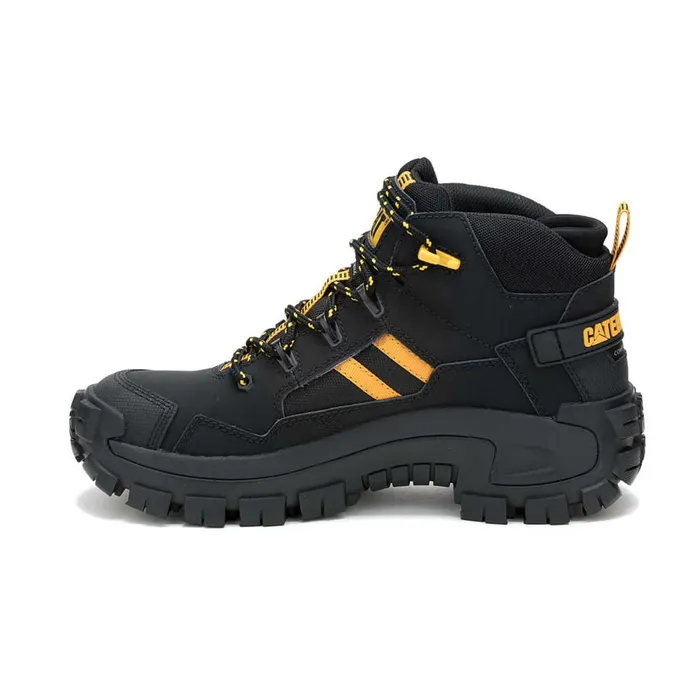 Invader Mid Vent Waterproof Composite Toe Work Boot Black Men Cat Footwear Boots