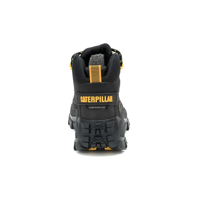 Invader Mid Vent Waterproof Composite Toe Work Boot Black Men Cat Footwear Boots