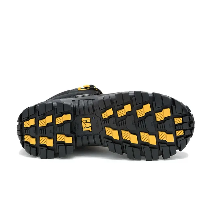 Invader Mid Vent Waterproof Composite Toe Work Boot Black Men Cat Footwear Boots