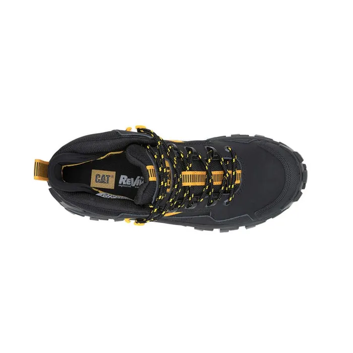 Invader Mid Vent Waterproof Composite Toe Work Boot Black Men Cat Footwear Boots