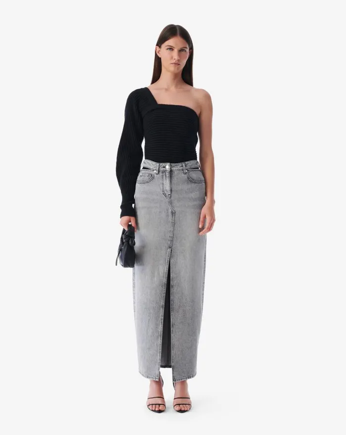 IRO BAIDY ASYMMETRICAL SWEATER Black Women Knits