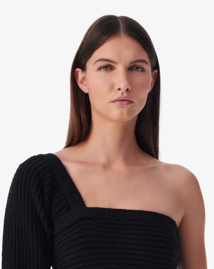 IRO BAIDY ASYMMETRICAL SWEATER Black Women Knits