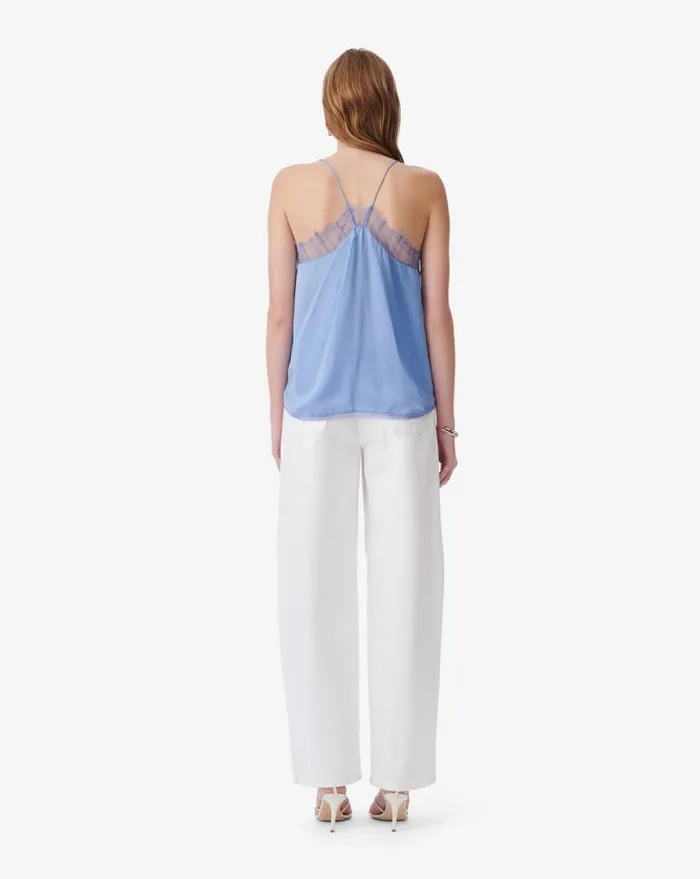 IRO BERWYN LACE CAMI Blue Women Tops and Shirts