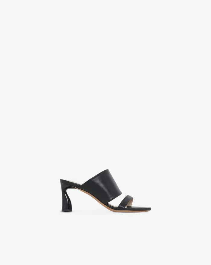 IRO GARNET LEATHER MULES Black Women Sandals