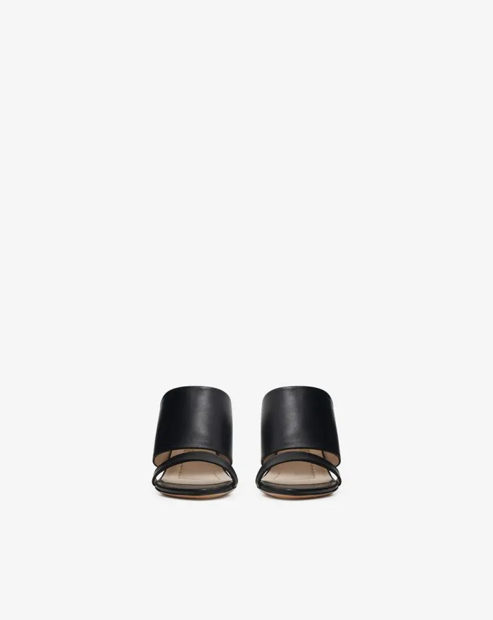 IRO GARNET LEATHER MULES Black Women Sandals