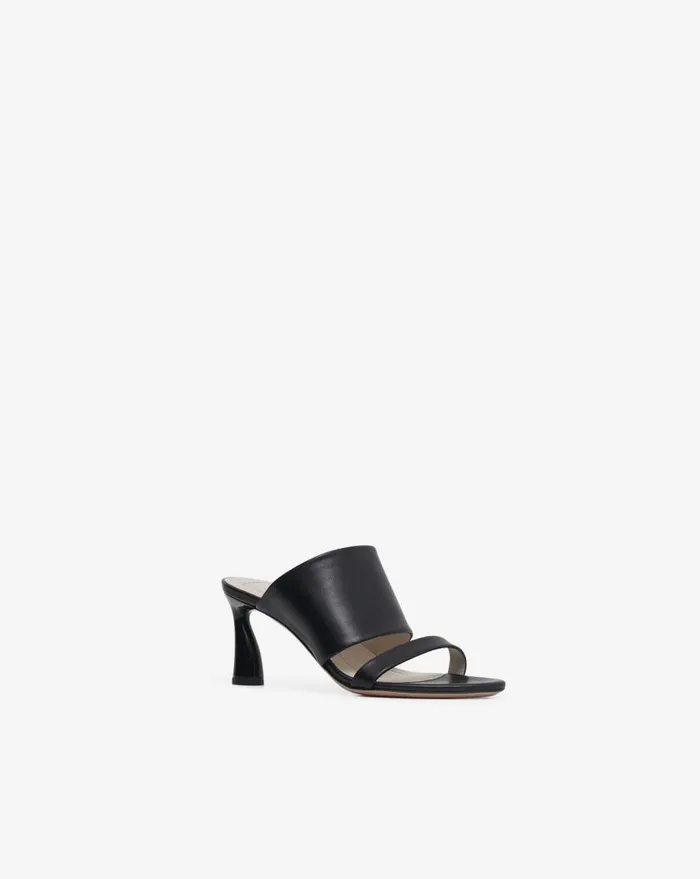 IRO GARNET LEATHER MULES Black Women Sandals