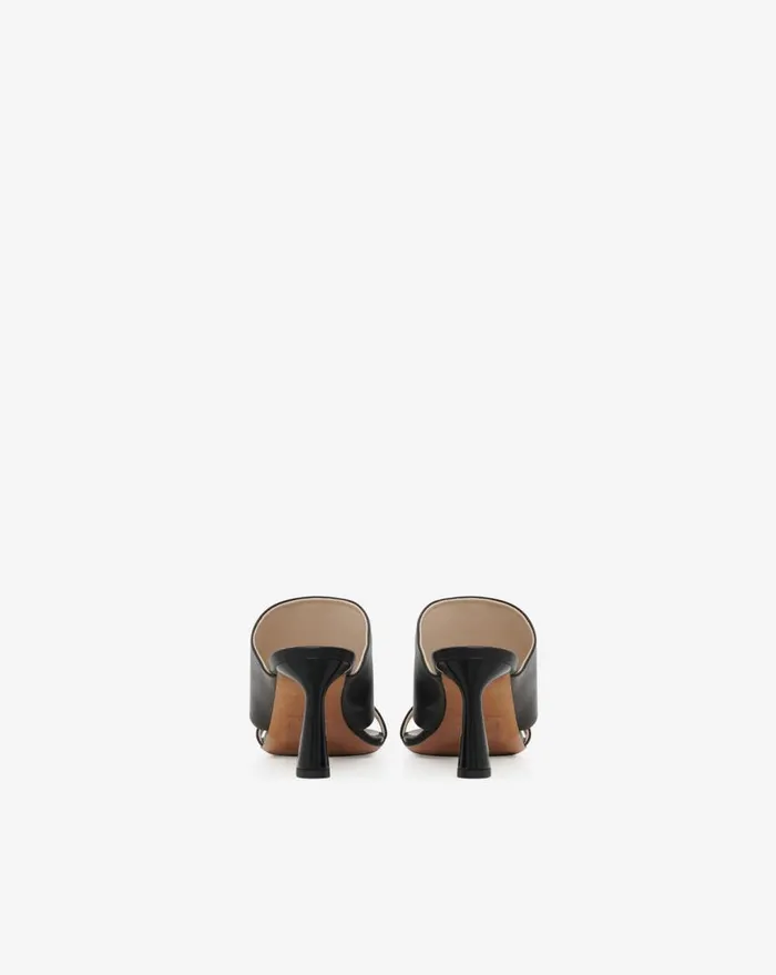 IRO GARNET LEATHER MULES Black Women Sandals