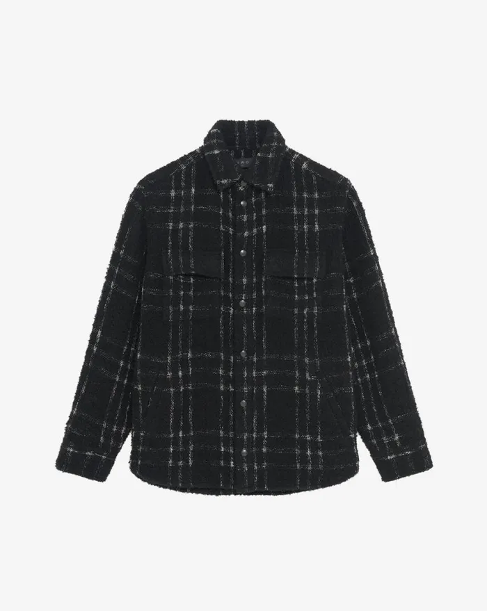 IRO KHASSEL TWEED OVERSHIRT Blackwhite Men Jackets and Coats