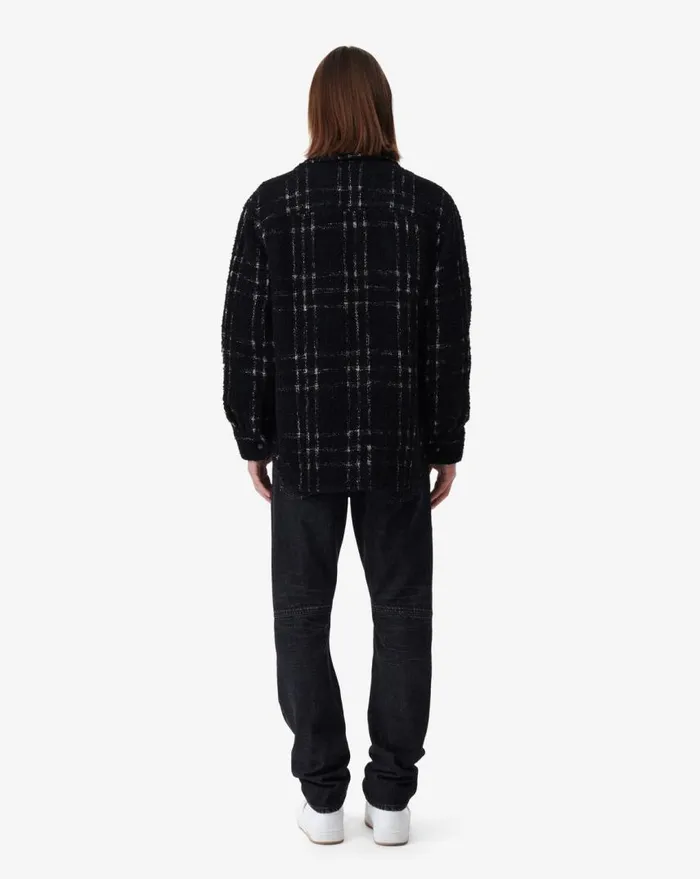IRO KHASSEL TWEED OVERSHIRT Blackwhite Men Jackets and Coats