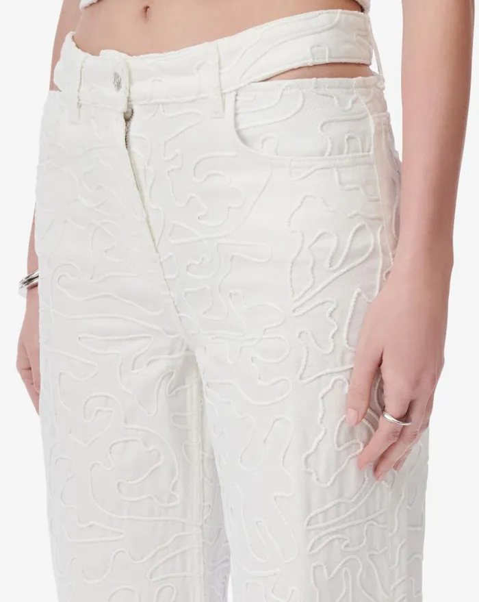 IRO LAMBERT OVERSIZED EMBROIDERED JEANS Ice Blue Women Jeans