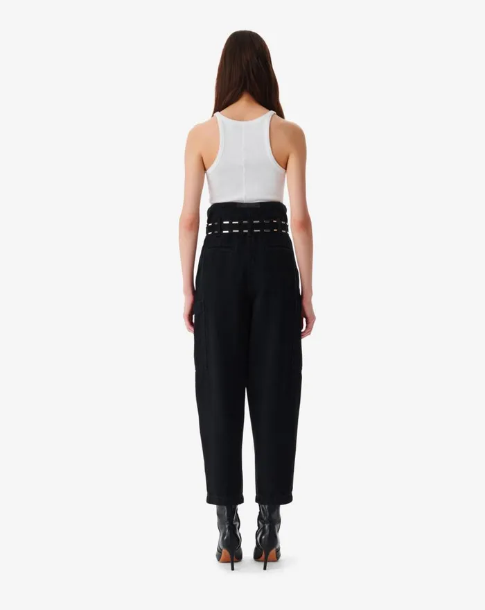 IRO MALTI BELTED CARROT CUT JEANS Black Women Jeans