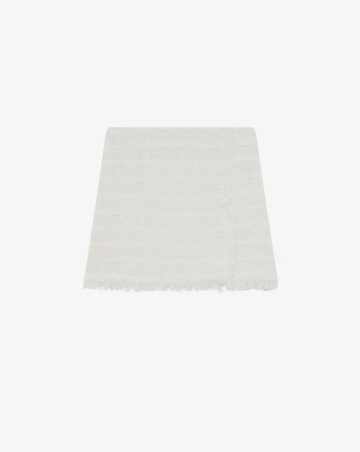 IRO RAJANE FRINGED TWEED MINISKIRT White Women Shorts and Skirts