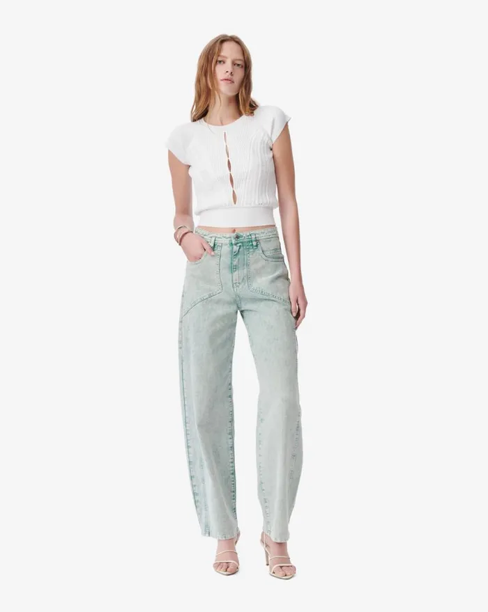 IRO RAUL CUTOUT CARROT JEANS Snow Green Women Jeans