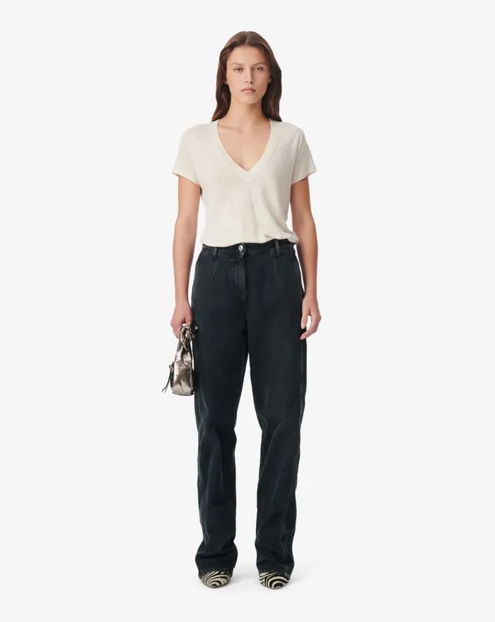 IRO RODEO LOWCUT TSHIRT Ecru Women Tshirts
