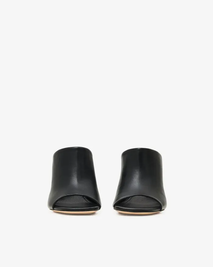 IRO RONI LEATHER MULES Black Women Sandals