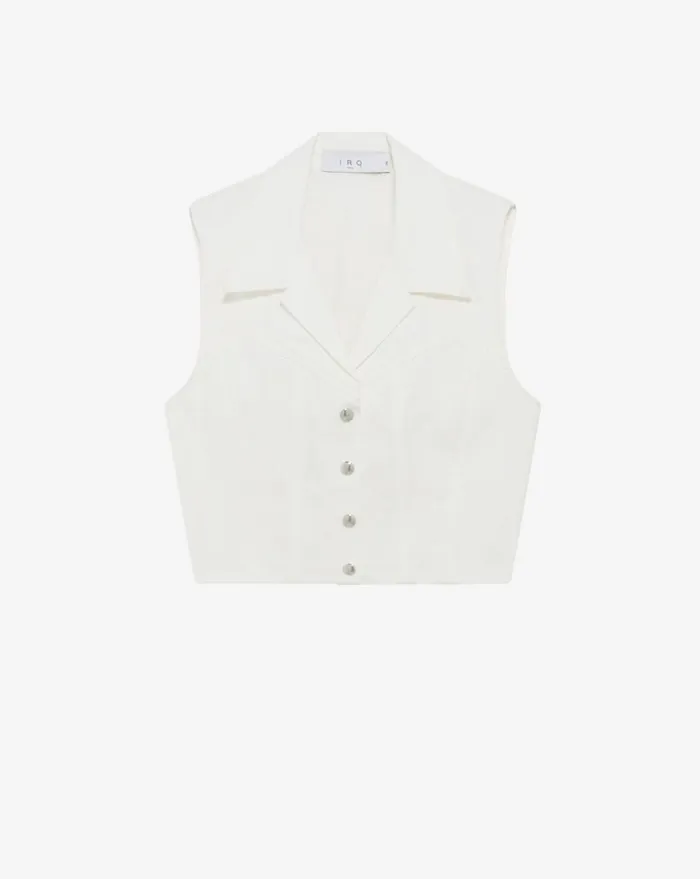 IRO ZALDI VEST TOP Black Women Tops and Shirts