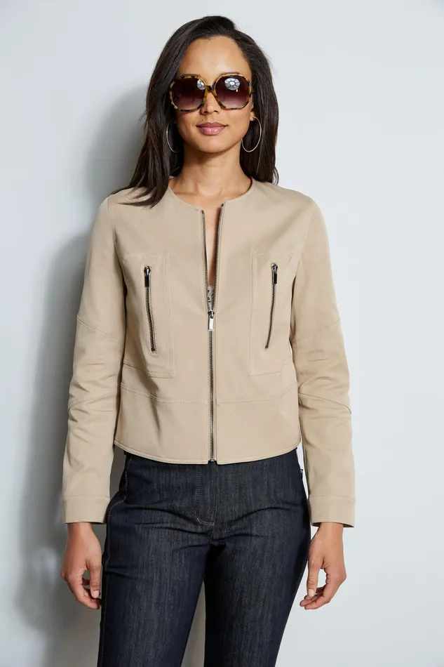 Jackets and Blazers Women Elie Tahari Stretch Twill Jacket RATTAN