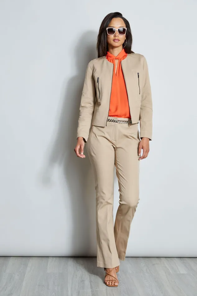 Jackets and Blazers Women Elie Tahari Stretch Twill Jacket RATTAN