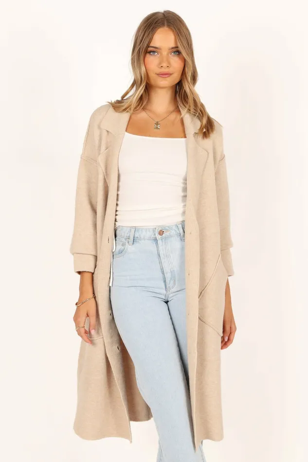 Jackets and Coats Petal and Pup Women Ivy Button Front Coatigan Oatmeal