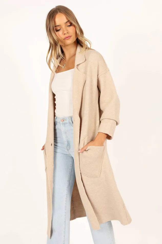 Jackets and Coats Petal and Pup Women Ivy Button Front Coatigan Oatmeal