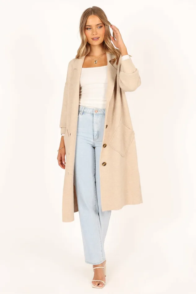 Jackets and Coats Petal and Pup Women Ivy Button Front Coatigan Oatmeal