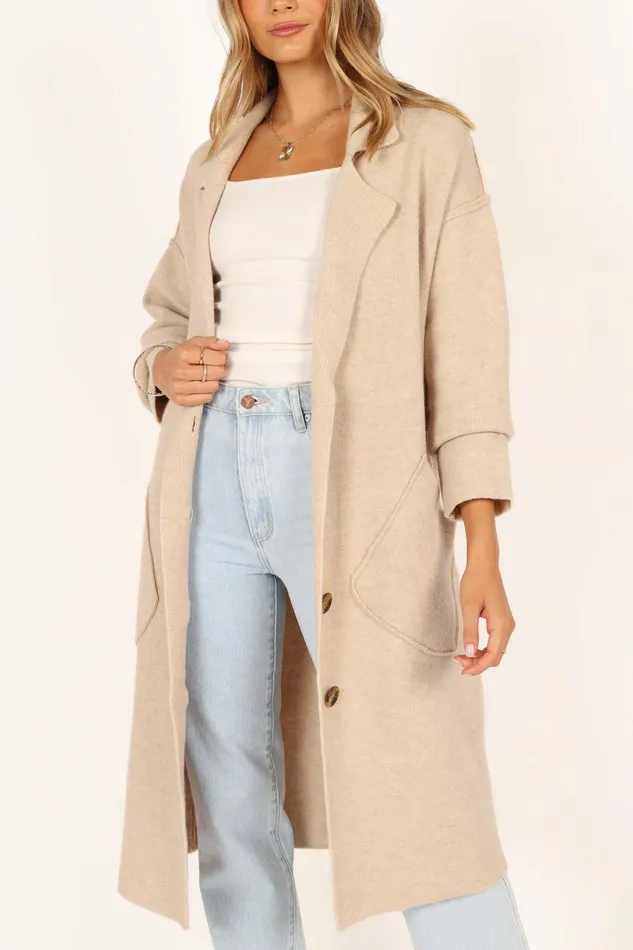 Jackets and Coats Petal and Pup Women Ivy Button Front Coatigan Oatmeal
