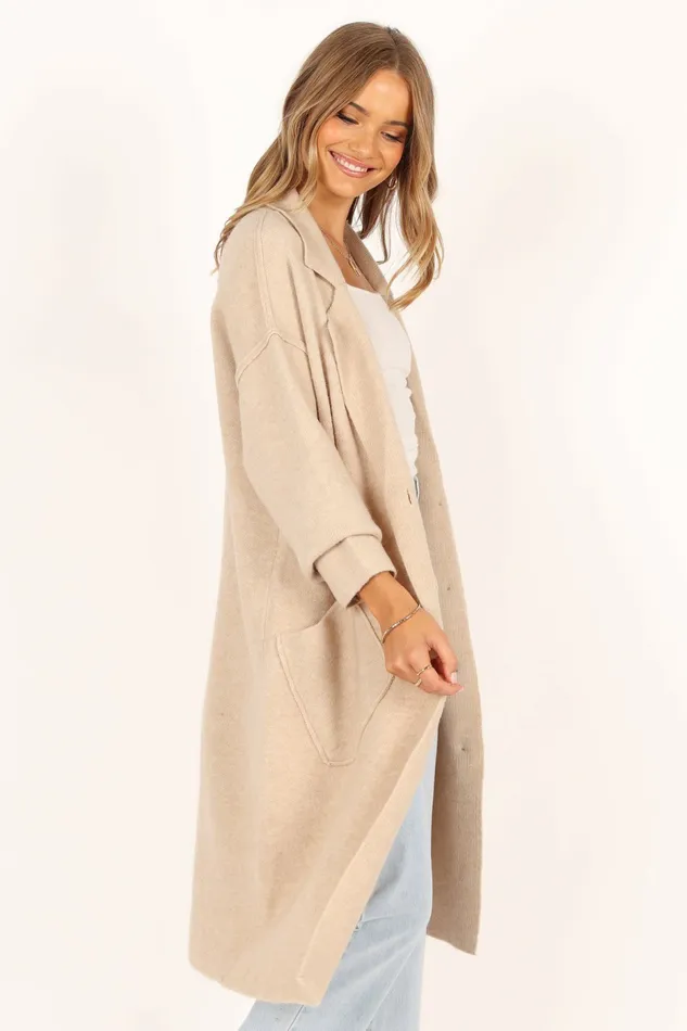 Jackets and Coats Petal and Pup Women Ivy Button Front Coatigan Oatmeal