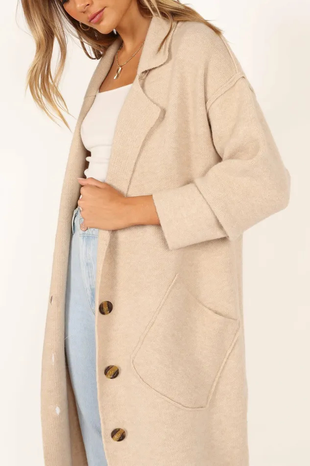 Jackets and Coats Petal and Pup Women Ivy Button Front Coatigan Oatmeal
