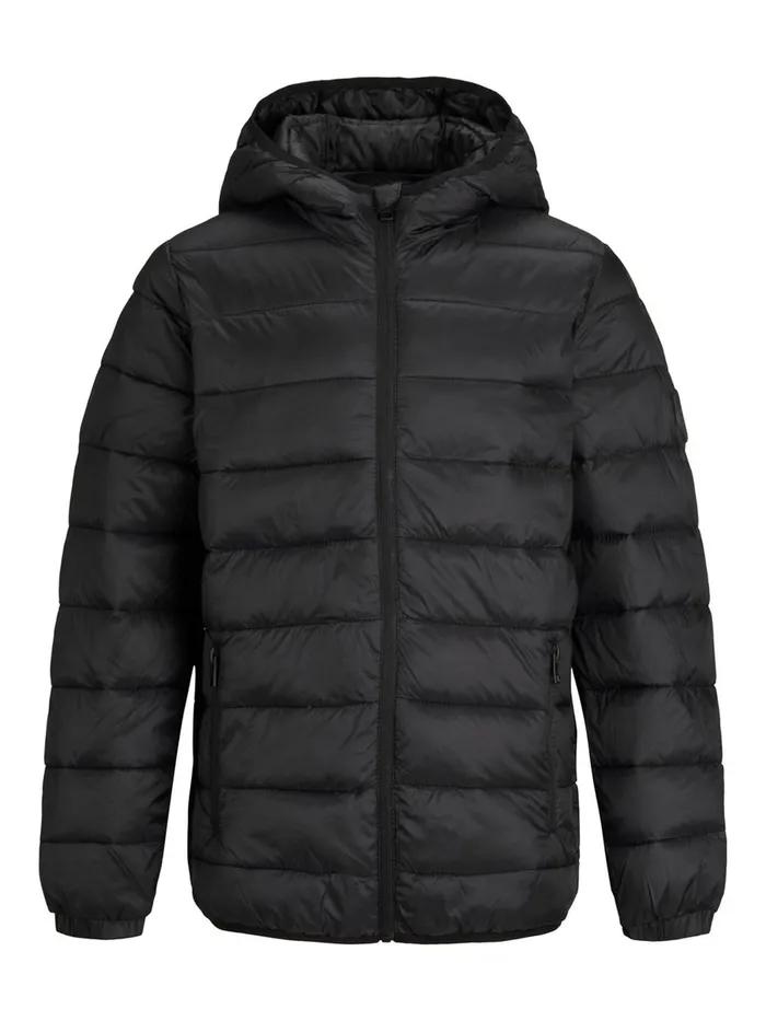 Jackets JACK and JONES Junior BOYS COLOUR BLOCK PUFFER JACKET Black Black