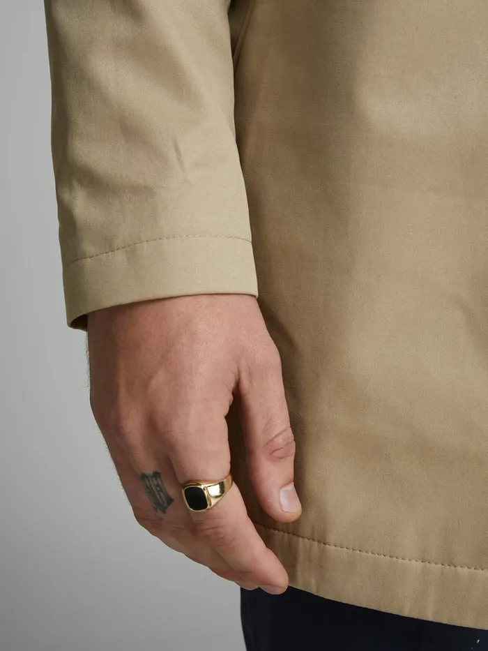 Jackets JACK and JONES Mens HIDDEN PLACKET JACKET Beige Classic Twill Beige