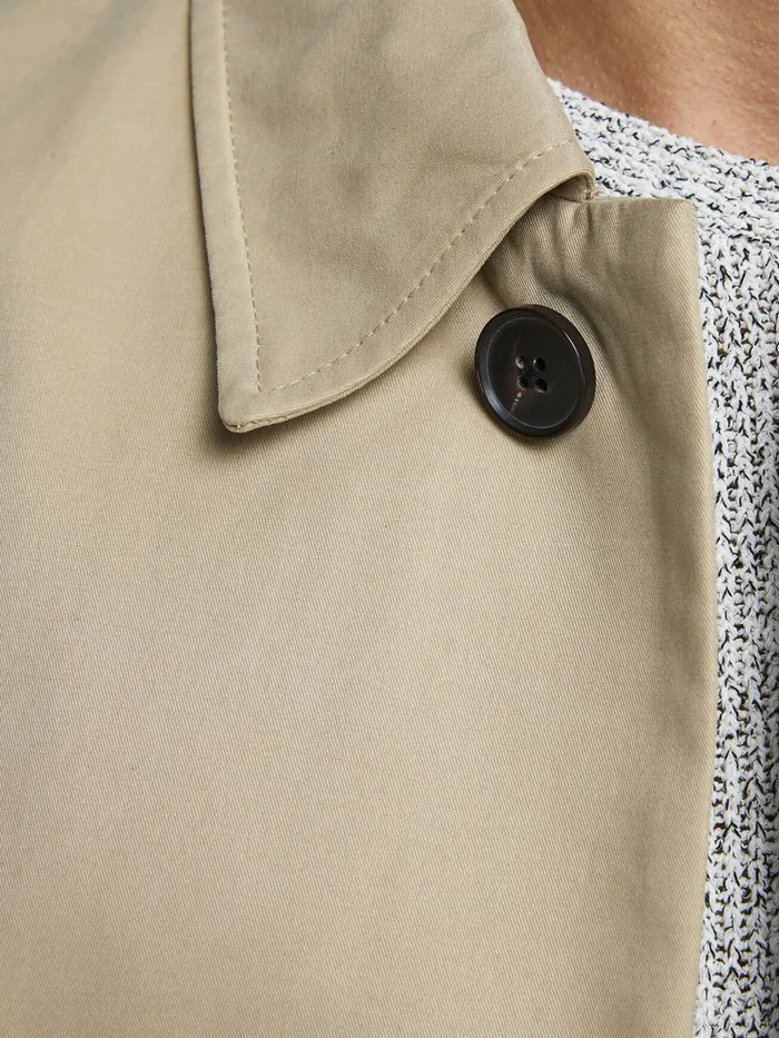 Jackets JACK and JONES Mens HIDDEN PLACKET JACKET Beige Classic Twill Beige