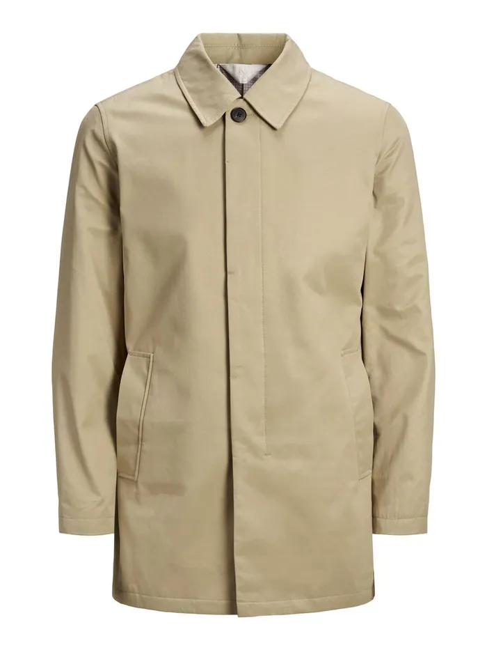 Jackets JACK and JONES Mens HIDDEN PLACKET JACKET Beige Classic Twill Beige