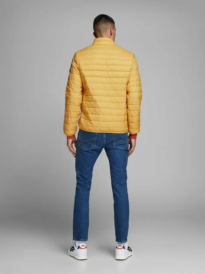 Jackets JACK and JONES Mens HIGH COLLAR PUFFER JACKET Yellow Yolk Yellow