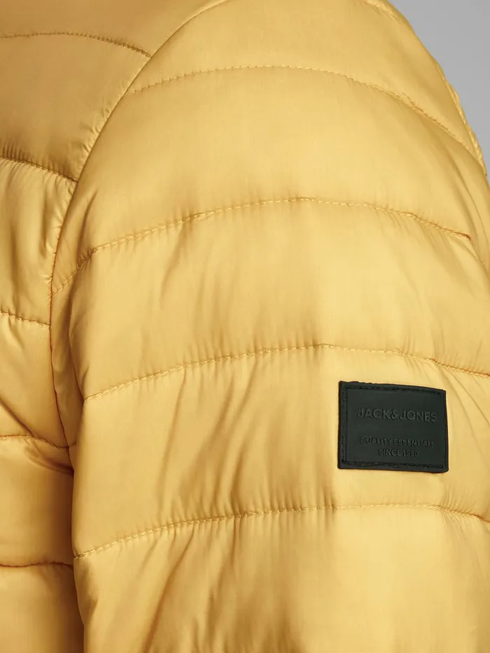Jackets JACK and JONES Mens HIGH COLLAR PUFFER JACKET Yellow Yolk Yellow