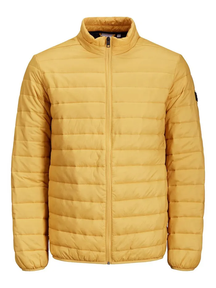 Jackets JACK and JONES Mens HIGH COLLAR PUFFER JACKET Yellow Yolk Yellow
