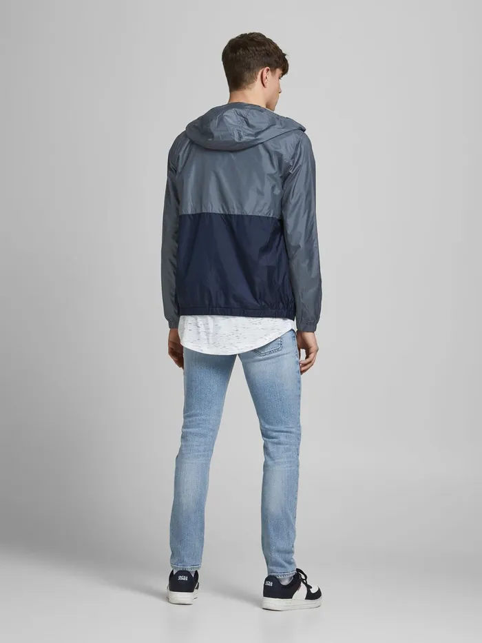 Jackets JACK and JONES Mens HOODED LIGHTWEIGHT JACKET Blue Ombre Blue