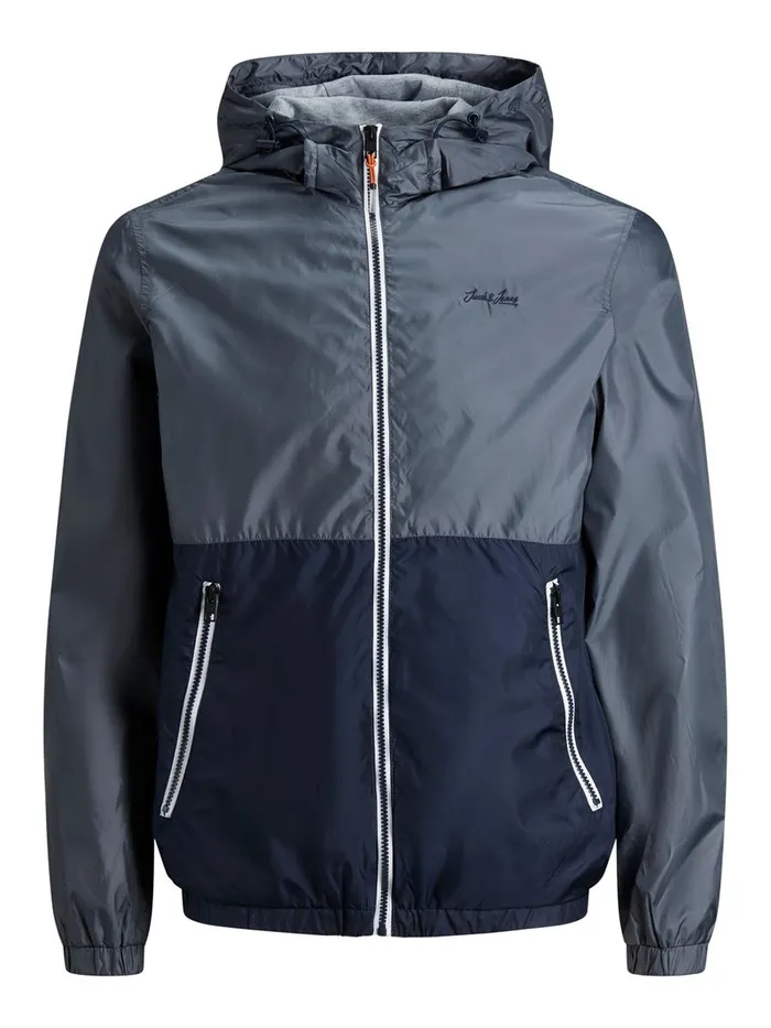 Jackets JACK and JONES Mens HOODED LIGHTWEIGHT JACKET Blue Ombre Blue