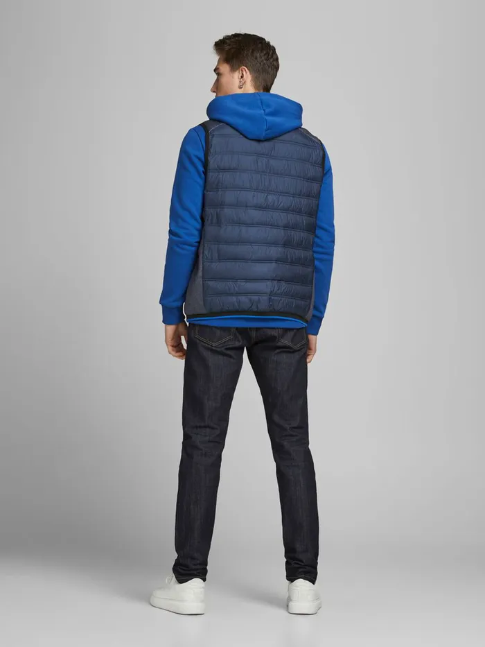 Jackets JACK and JONES Mens HYBRID WAISTCOAT Blue Navy Blazer