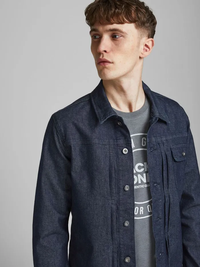 Jackets JACK and JONES Mens JACK CJ 339 DENIM JACKET Blue Blue Denim