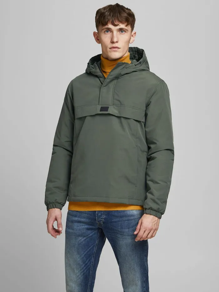 Jackets JACK and JONES Mens LIGHT ANORAK Green Forest Night