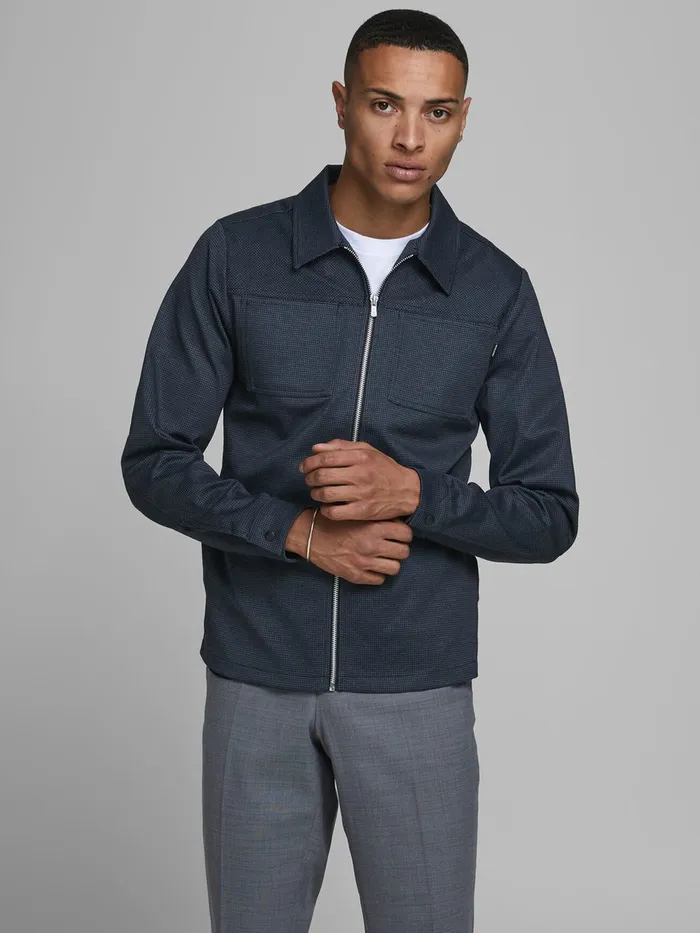 Jackets JACK and JONES Mens SLIM FIT SWEAT JACKET Blue Navy Blazer