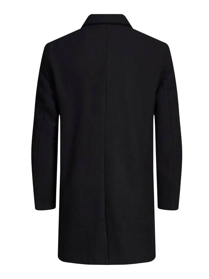 Jackets JACK and JONES Mens WOOL BLEND COAT Black Black